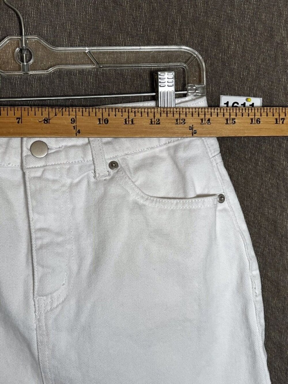 Forever 21 Demin Mini Skirt White Med 100% Cotton Solid - Picture 2 of 6